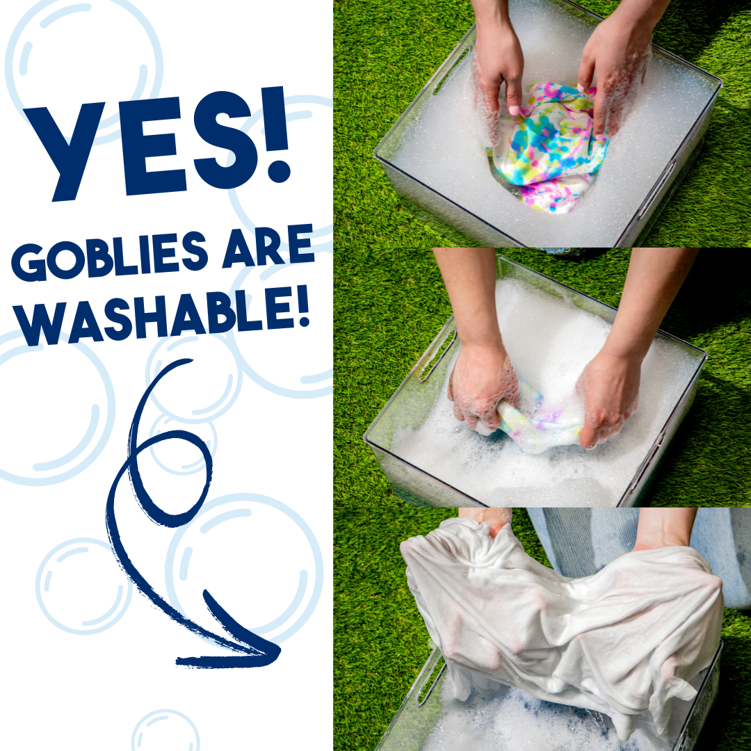 Goblies are washable